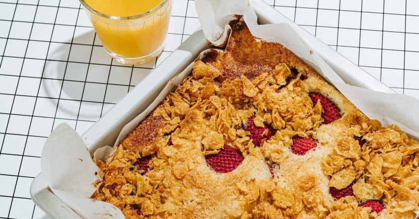 Strawberry Corn Flake Cake Is Part of a Complete Breakfast