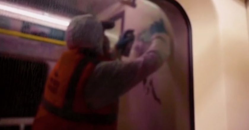 Street artist Banksy sprayed coronavirus art on the London Underground. It was swiftly removed. – The Washington Post