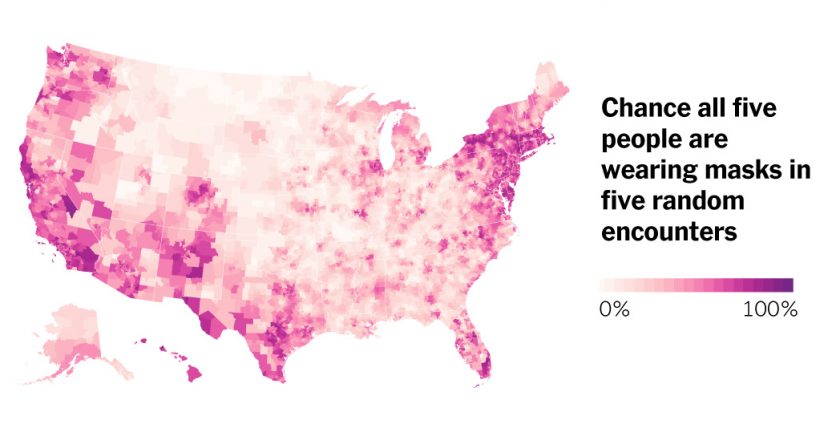 A Detailed Map of Who Is Wearing Masks in the U.S. – The New York Times