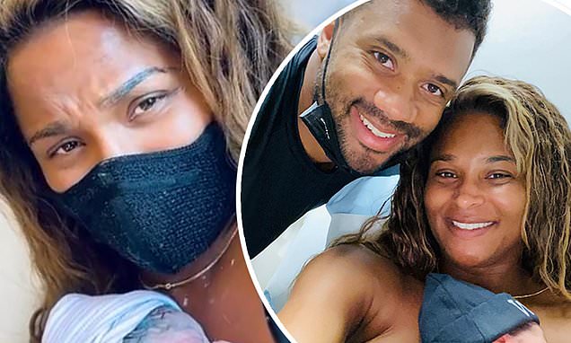 Ciara gives birth to her son Win Harrison Wilson sharing photo wearing face mask in hospital – Daily Mail