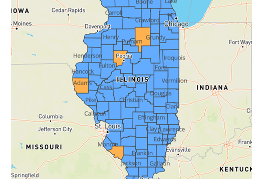 4 Illinois Counties at ‘Warning Level for Coronavirus, Health Department Says – NBC Chicago