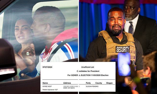 Kanye West pushes to appear on NJ ballot amid marriage crisis – Daily Mail