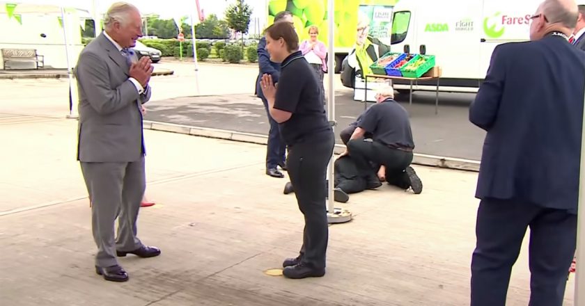 Supermarket worker collapses in front of Prince Charles: video – New York Post