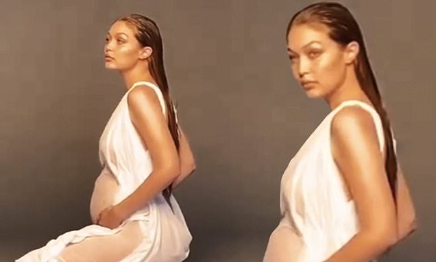 Gigi Hadid shows off very pregnant belly in stunning photos – Daily Mail