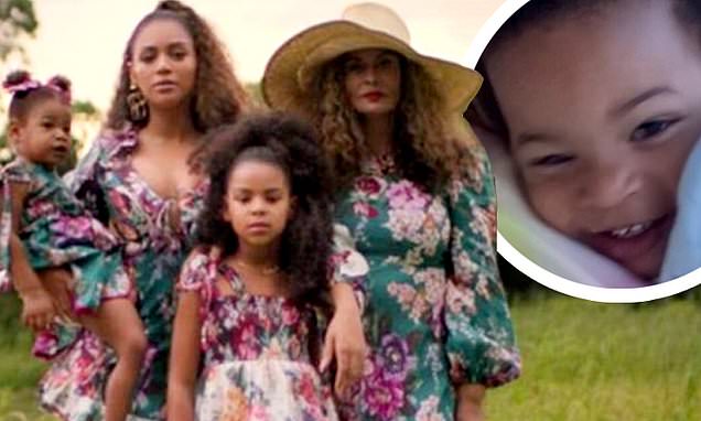 Beyonce offers rare glimpse of twins Sir and Rumi, three, in visual album Black Is King – Daily Mail