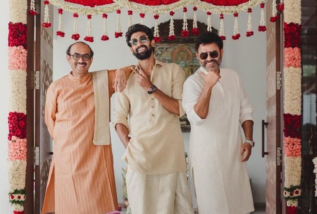 Pic Talk: Rana, Venky, Suresh Babu Go Traditional.. – Greatandhra.com