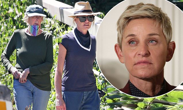 Portia de Rossi seen walking with her mom in Santa Barbara after confirming Ellen show will go on – Daily Mail