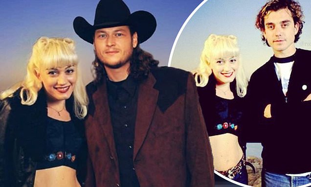 Gwen Stefani photoshops Blake Sheltons face on an old picture with ex Gavin Rossdale – Daily Mail