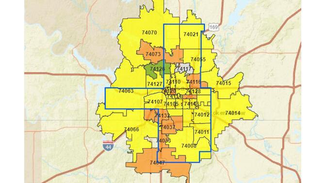 Tulsa Health Department publishes its first COVID-19 hazard map; 12 ZIP codes at high risk – Tulsa World