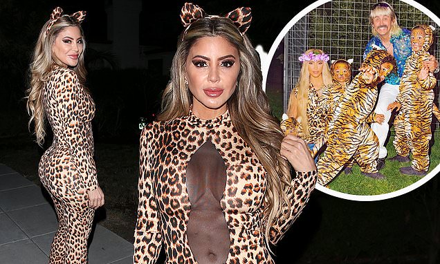 Kim Kardashians former best friend Larsa Pippen in Tiger King costumes – Daily Mail