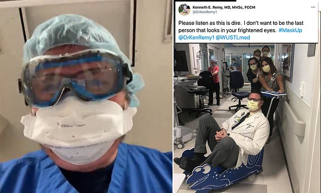 St Louis ICU doctor posts video showing what final moments are like for people dying of Covid – Daily Mail