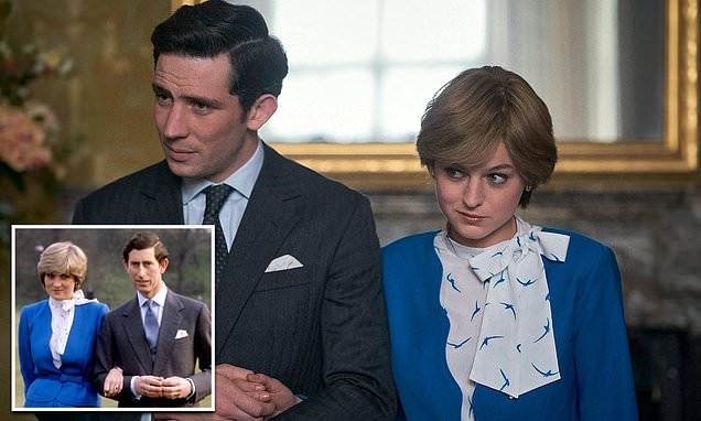 The Crowns Emma Corrin captures Princess Dianas coy facial expressions in new stills – Daily Mail