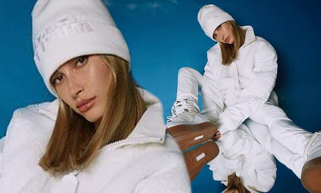 Hailey Bieber is all white in Beyonces Icy Park collection as she models ensemble on Instagram – Daily Mail