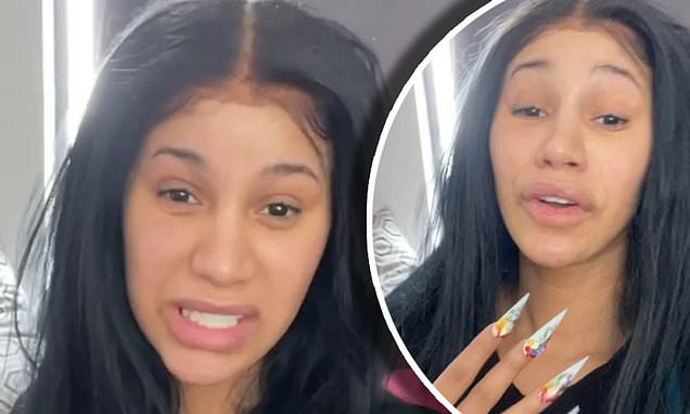 Cardi B posts no filter video as she slams haters for criticizing her choice to not wear makeup – Daily Mail