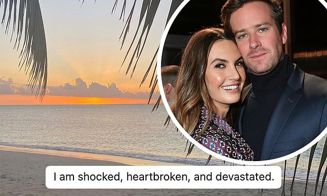 Armie Hammers estranged wife Elizabeth Chambers says shes shocked, heartbroken, and devastated – Daily Mail