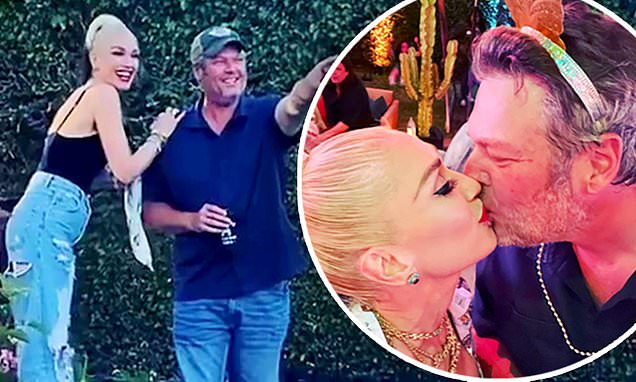 Not married yet! Gwen Stefani refers to Blake Shelton as her fiance amid rumors they secretly wed – Daily Mail