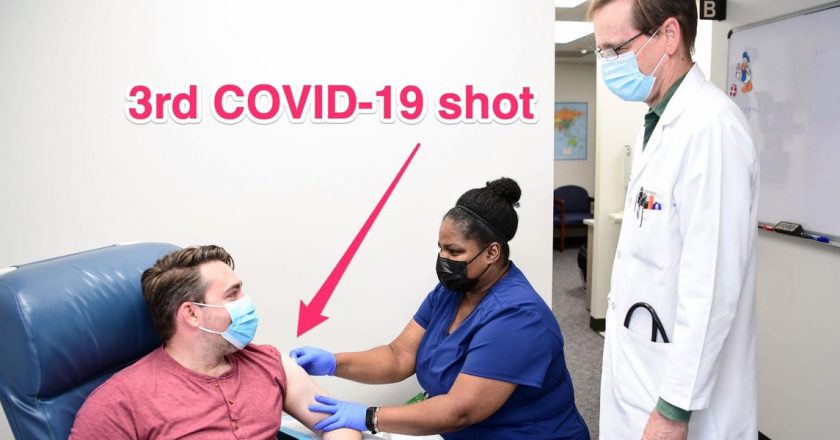 A man who boosted his Pfizer COVID-19 vaccine with a shot from Moderna said his side effects were a little more severe the third time round – Yahoo News