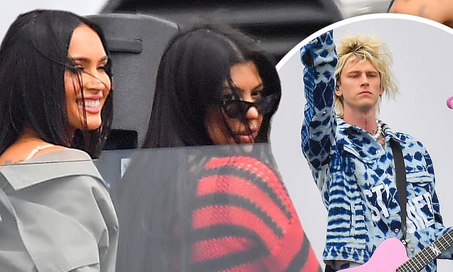 Megan Fox buddies up to Kourtney Kardashian at her beau Machine Gun Kellys concert in Venice – Daily Mail