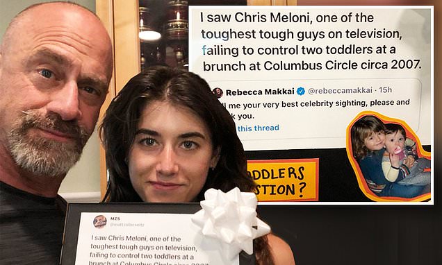 Christopher Meloni gifted a hysterical framed tweet from daughter Sophia – Daily Mail