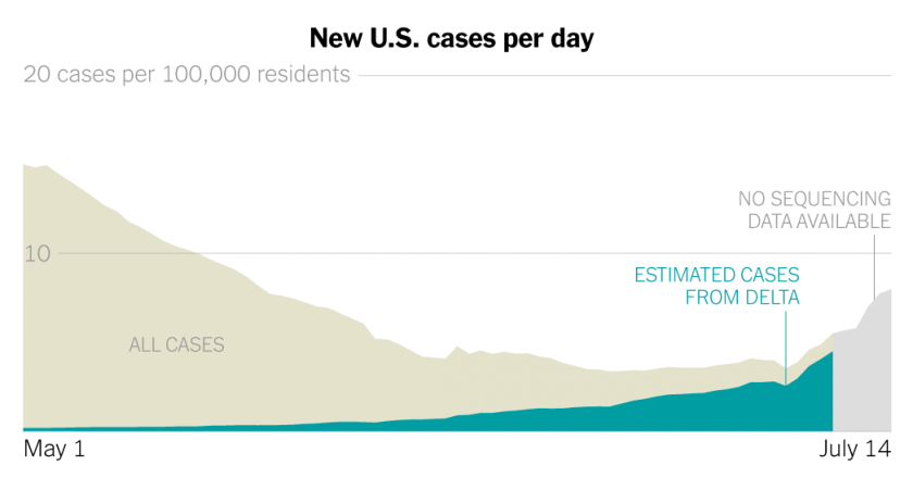 How Unvaccinated States Are Feeling Brunt of Delta Variant Uptick – The New York Times