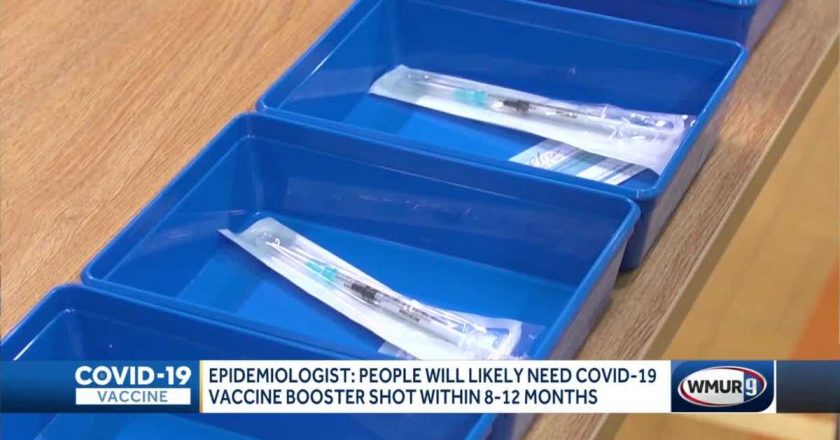 COVID-19 booster shots likely needed within 8-12 months after full vaccination, epidemiologist says – WMUR Manchester