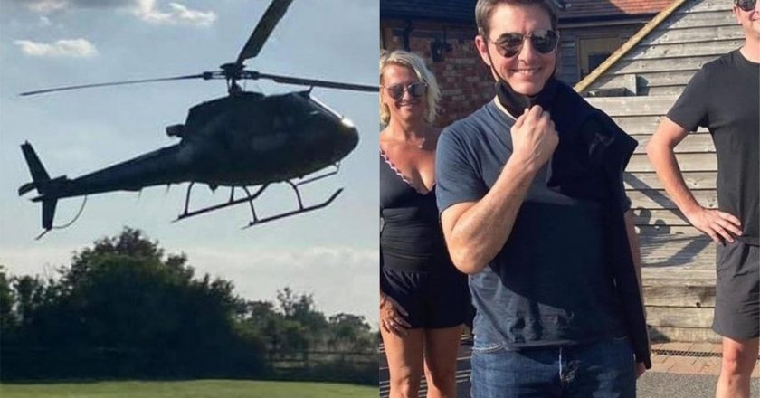 Tom Cruise landed in a helicopter in a familys field then offered them a ride – CBS News