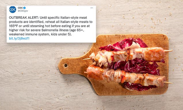 Italian-style deli meat feared to be source of salmonella in 17 states that has hospitalized 12 – Daily Mail