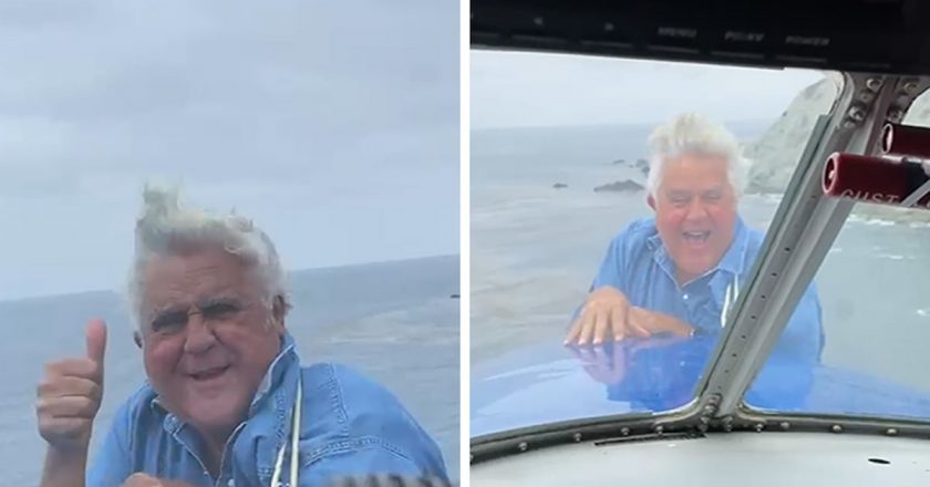 Jay Leno Hangs on Front of Airplane in Wild Video – TMZ