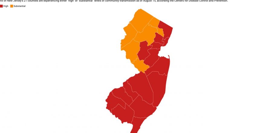 6 more N.J. counties have high levels of COVID transmission, CDC says – NJ.com