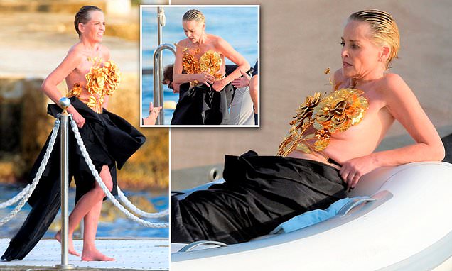 PICTURE EXCLUSIVE: Sharon Stone, 63, poses for stunning beach shoot in France – Daily Mail