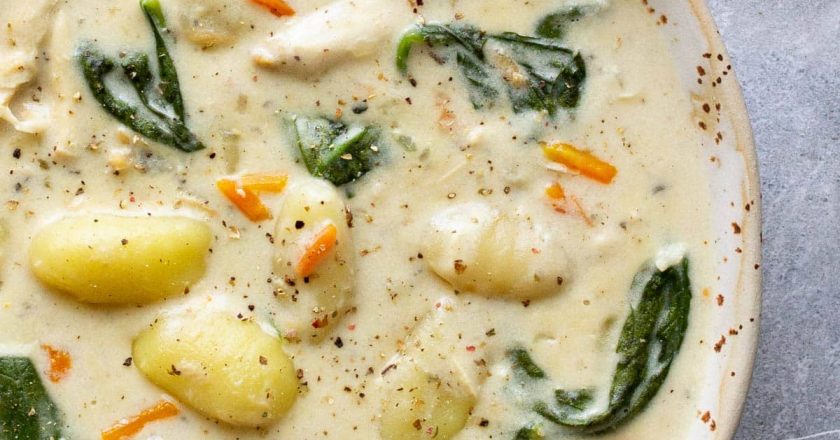 Slow Cooker Chicken Gnocchi Soup