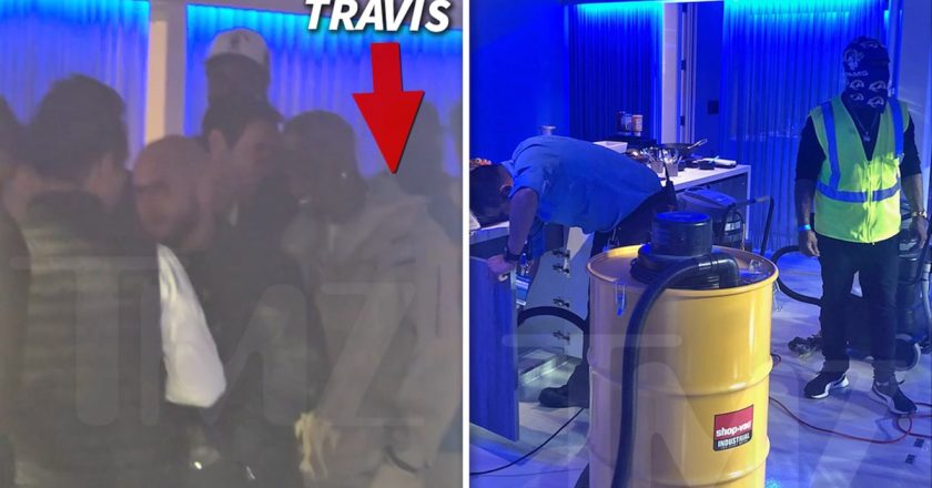 Travis Scott Attends Rams Game, Sewage Pipe Bursts Next to His Suite – TMZ