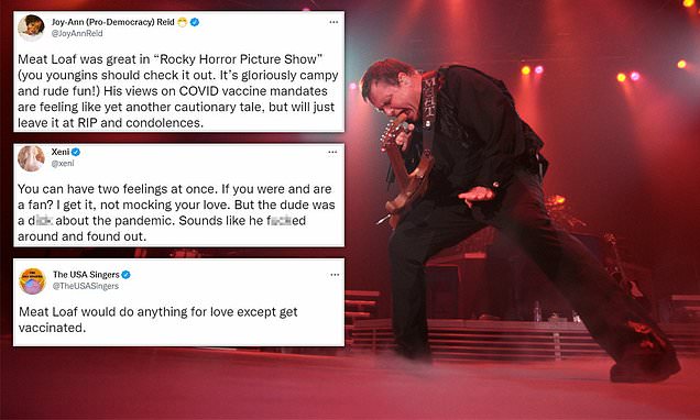 Meat Loaf is mocked over his stance on pandemic policies following his death – Daily Mail