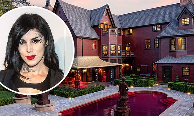 Kat Von D lists her home complete with pool filled with RED WATER for $15 million – Daily Mail