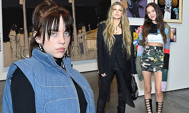 Olivia Rodrigo, Billie Eilish, and Fergie attend Interscope Records art exhibit at LACMA – Daily Mail