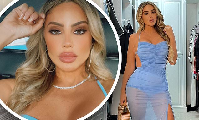 Larsa Pippen dazzles in transparent blue dress while promoting The Real Housewives of Miami – Daily Mail