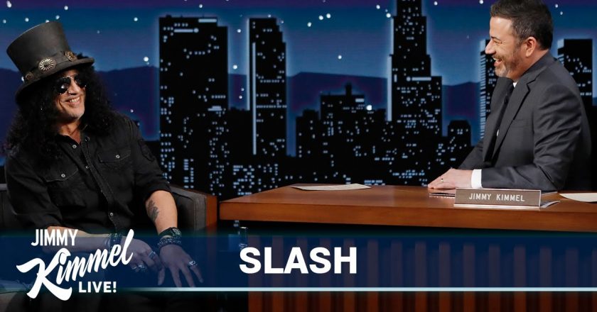 Slash on Touring with Guns N Roses, Sneaking into Hollywood Clubs as a Teenager & New Album – Jimmy Kimmel Live