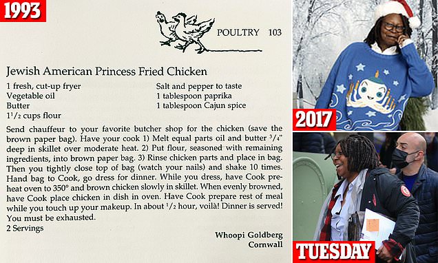 Whoopis Goldbergs offensive 1993 Jewish American Princess recipe – Daily Mail