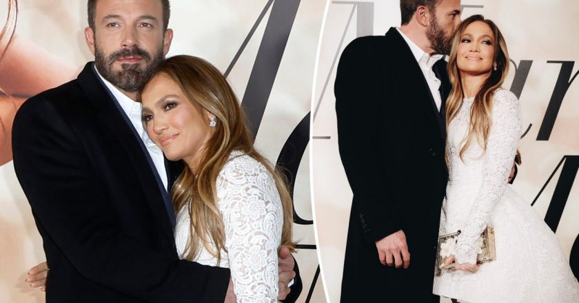 Jennifer Lopez wears wedding dress to Marry Me premiere with Ben Affleck – Page Six