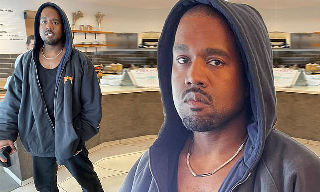 Kanye West hits up café in first sighting since divorce was finalized – Daily Mail