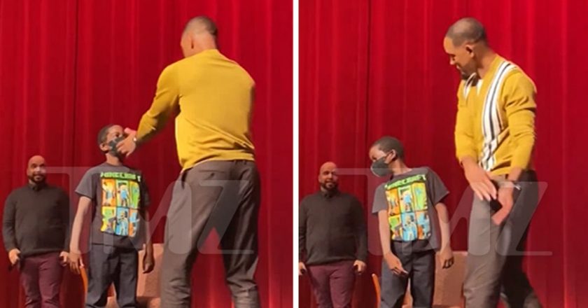 Will Smith Likes Slapping, Demonstrates Fake Slap to Young Fan – TMZ