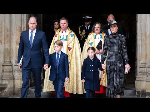 Prince George and Princess Charlotte Joins Royals at Prince Philips Memorial – Entertainment Tonight