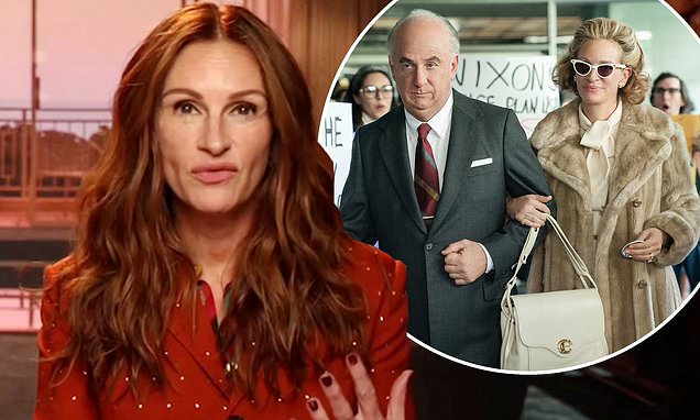 Julia Roberts reveals she embraced Sean Penn for a long time after filming fight scene for Gaslit – Daily Mail