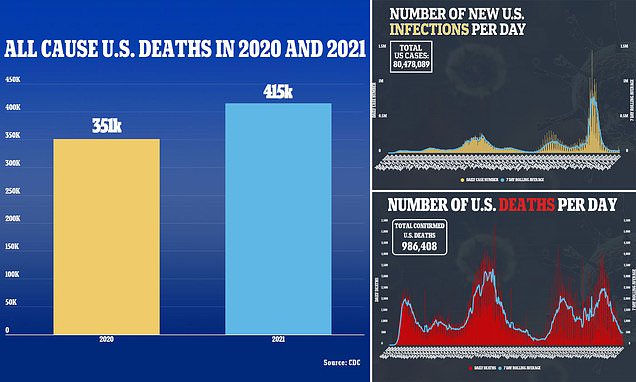 2021 was the deadliest year in US history – mainly fueled by COVID-19 – Daily Mail