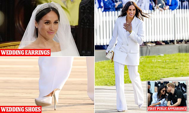 Meghan Markle wore all white outfit, recycled her wedding shoes and earrings at Invictus Games – Daily Mail