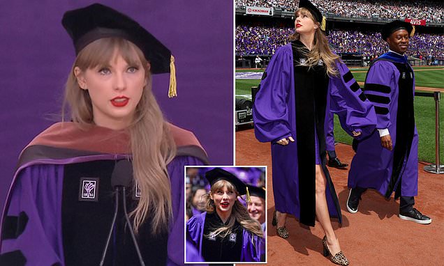 Taylor Swift before receiving an an honorary Doctor Of Fine Arts from New York University – Daily Mail