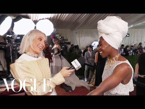 Cynthia Erivo on Her 19th-Century Inspired Headscarf | Met Gala 2022 With Emma Chamberlain | Vogue – Vogue