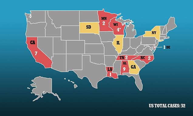 South Dakota becomes twelfth US state to probe hepatitis case – Daily Mail