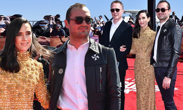 Jennifer Connelly brings eldest son Kai Dugan and husband Paul Bettany to Top Gun: Maverick premiere – Daily Mail