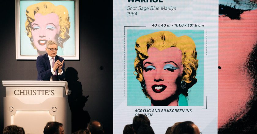 Warhol’s ‘Marilyn,’ at $195 Million, Shatters Auction Record for an American Artist – The New York Times